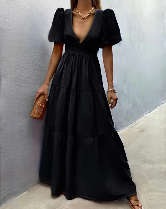 Asha Maxi Dress - Black Classic Tulle Maxi Dress