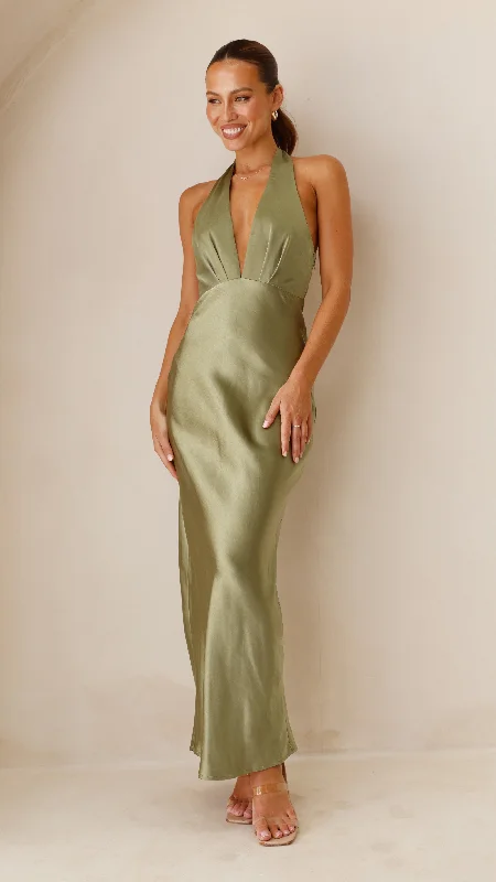 Chloe Maxi Dress - Olive Classic Black Maxi Dress