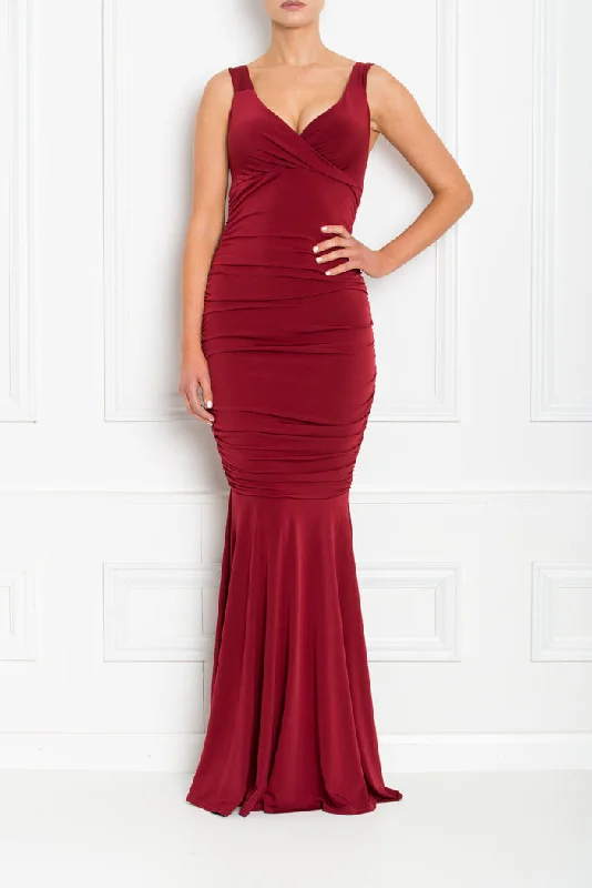 GABBY BERRY FISHTAIL BRIDESMAID MAXI DRESS Classic A-Line Maxi Dress