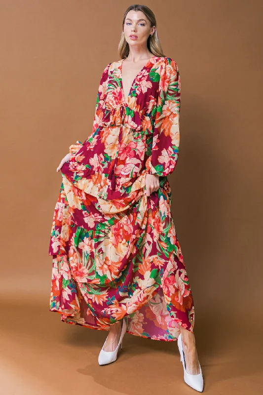 LEAVE YOU SPEECHLESS WOVEN MAXI DRESS Fashionable Printed Maxi Dress