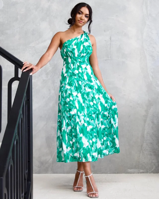 Siena Maxi Dress - Green Print Chic Summer Floral Maxi Dress