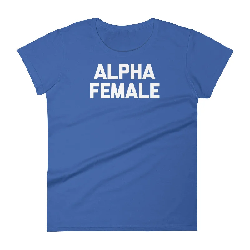 Alpha Female T-Shirt (Womens) Mesh Blend Leather Blend Suede Blend