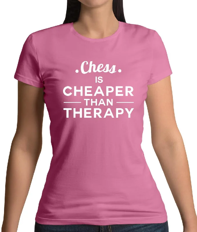 Chess Is Cheaper Than Therapy Womens T-Shirt Modern Contemporary Chic