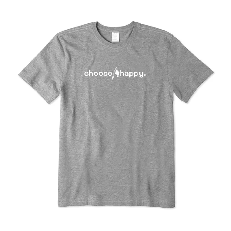 Choose Happy T-Shirt Chenille Blend Fleece Blend Nylon Blend