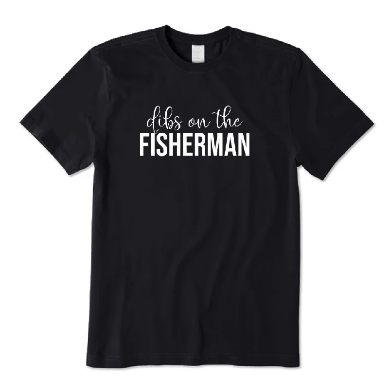 Dibs On The Fisherman T-Shirt Collared T-Shirt Boat Neck A-Line