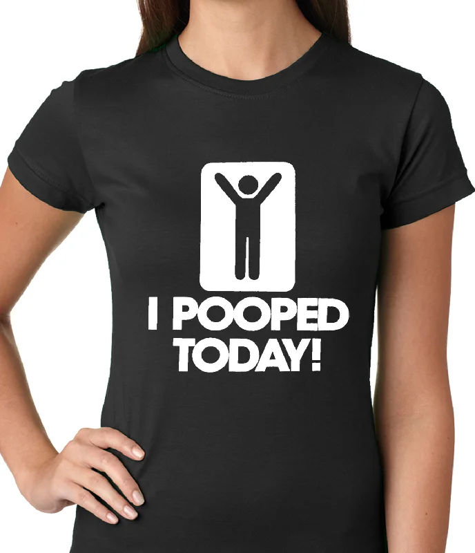 I Pooped Today Ladies T-shirt Handmade Hand-knitted Hand-woven