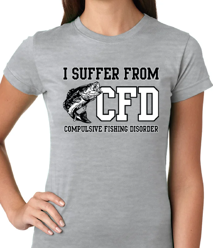 I Suffer From Compulsive Fishing Disorder Ladies T-shirt Elasticated Padded Insulated