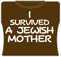 I Survived A Jewish Mother Girls T-Shirt (Brown) Houndstooth Herringbone Solid