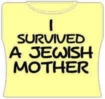 I Survived A Jewish Mother Girls T-Shirt (Yellow) Cotton Fabric Linen Fabric Terry Fabric