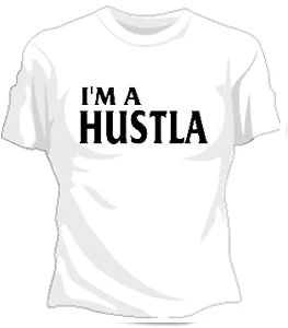 I'm A Hustla Girls T-Shirt Houndstooth Herringbone Solid