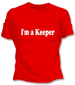 I'm A Keeper Girls T-Shirt Zippered Front Buttoned Front Snap Front