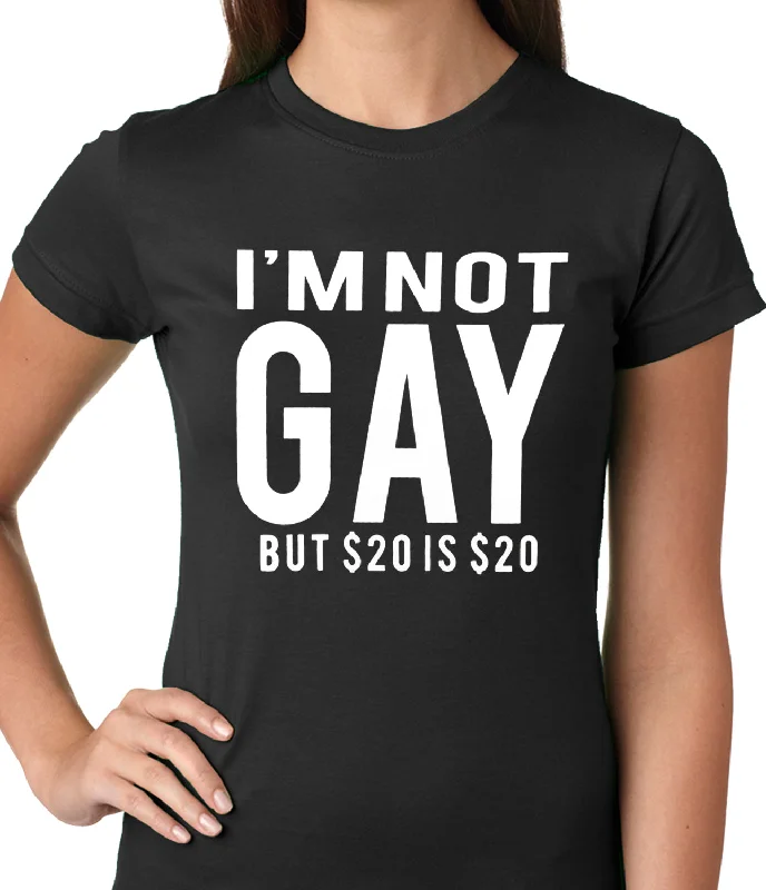 I'm Not Gay But 20 Dollars is 20 Dollars Ladies T-shirt Faux Fur Fabric Real Fur Fabric Shearling Fabric