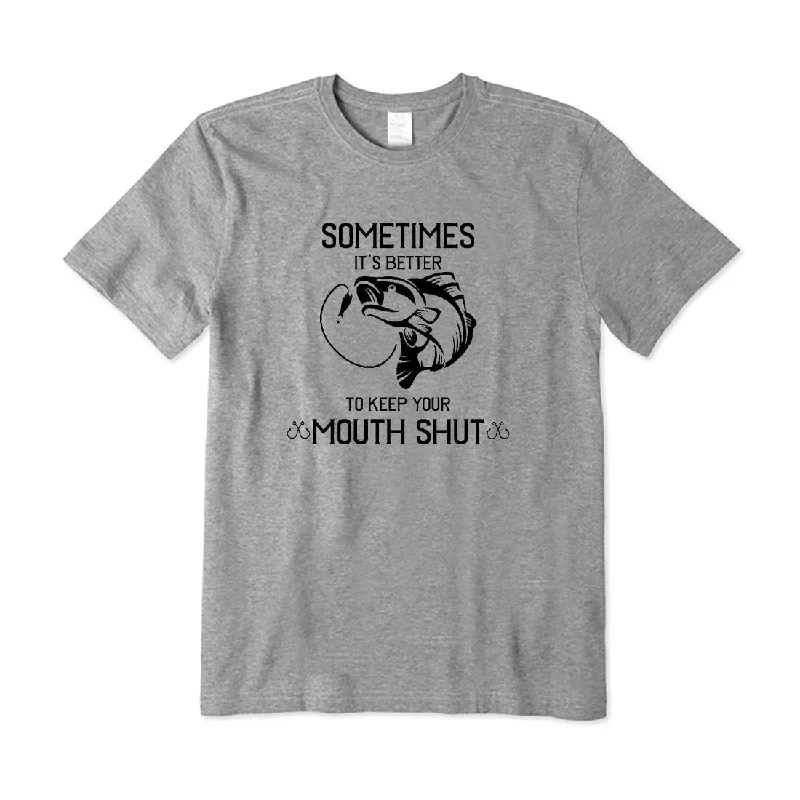 It's Better To Keep Your Mouth Shut T-Shirt Hooded Caped Shawl Collar