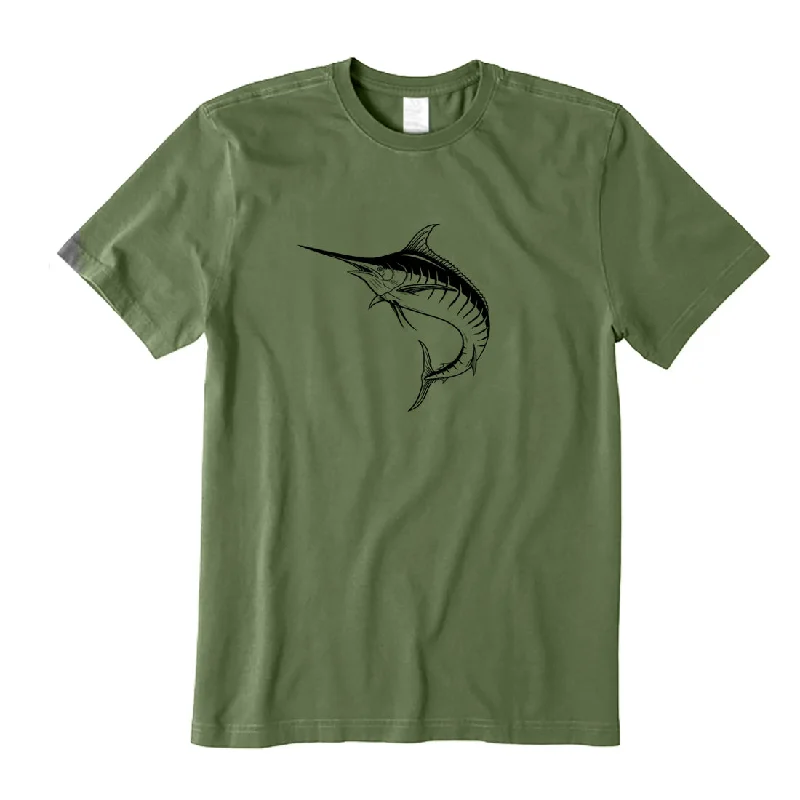 Marlin Fishing T-Shirt Modern Contemporary Chic