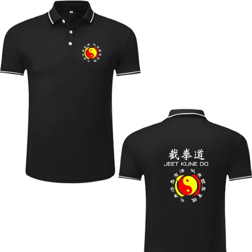 Martial Art Kung Fu JKD Jeet Kune Do Polo T-Shirt Uniform Cotton Size S-XXXXL Black Cashmere Blend Cotton Blend Poly Blend