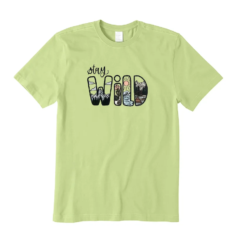 Stay Wild T-Shirt Handmade Hand-knitted Hand-woven