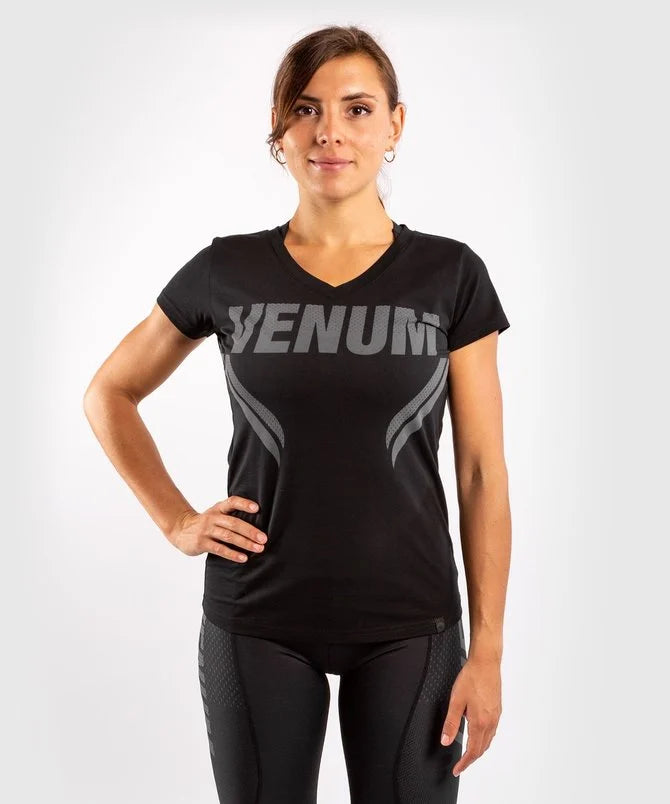 Venum-04120-114 ONE FC IMPACT T-Shirt FOR WOMEN S-L Black Black Cotton Fabric Linen Fabric Terry Fabric