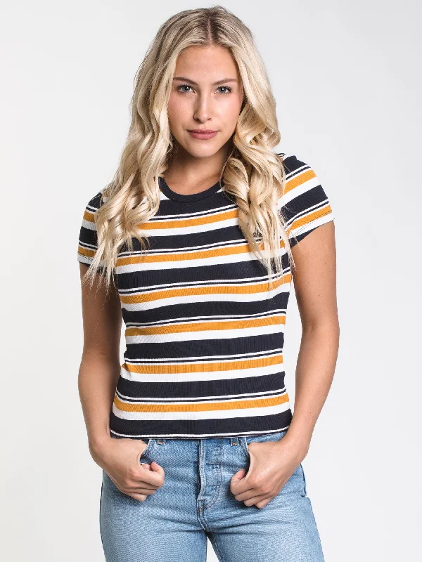 WOMENS AUTUMN STRIPED TEE - CLEARANCE Layered Multi-layer Single Layer