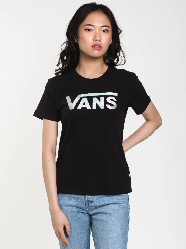 WOMENS GRAPHIC SHORT SLEEVE CREW TEE - BLACK - CLEARANCE Terry Blend Velvet Blend Canvas Blend