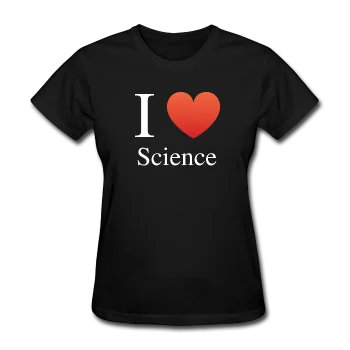 "I ♥ Science" (white) - Women's T-Shirt Mesh Fabric Canvas Fabric Denim Fabric