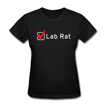 "Lab Rat, Check" - Women's T-Shirt Modern Contemporary Chic