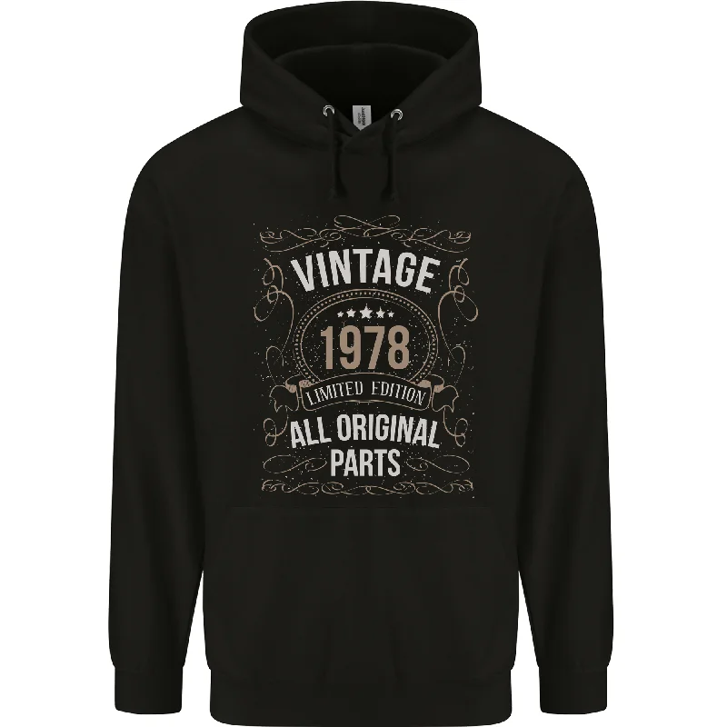 46th Birthday Limited Edition 1978 Mens 80% Cotton Hoodie Hoodie with Button Classic Timeless