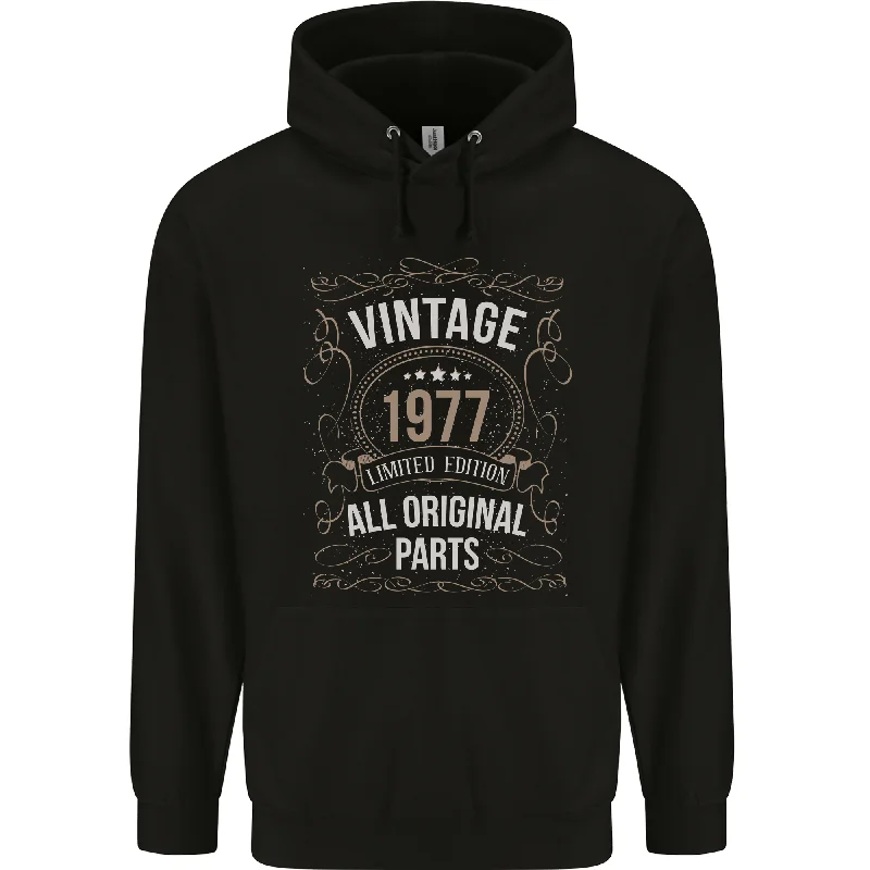 47th Birthday Limited Edition 1977 Mens 80% Cotton Hoodie Hoodie with Typography Text Message