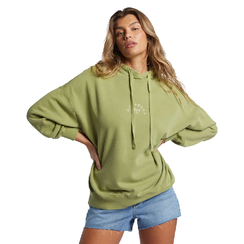 Billabong So Classic Hoodie - Avocado Hoodie with Rolled Sleeves Casual Relaxed