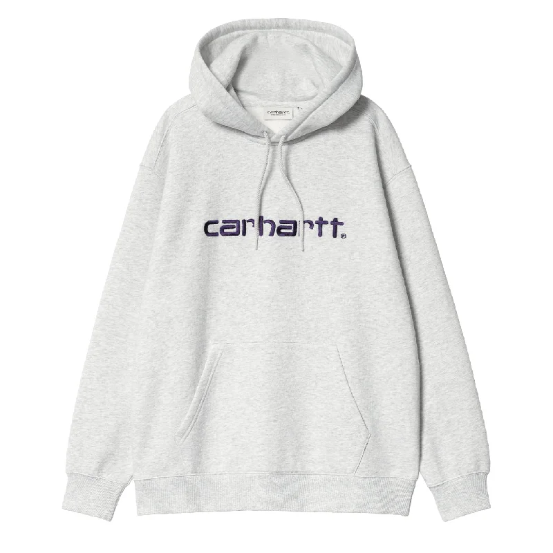 Carhartt WIP Womens Hooded Sweat Ash Heather / Tyriant Hoodie with Hood Adjustable Protection