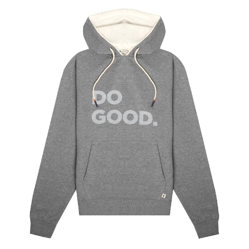 Cotopaxi Womens Do Good Hoodie Heather Grey Hoodie with Hem Fringe Bohemian Relaxed