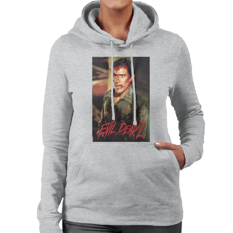 Evil Dead 2 Ash Williams Women's Hooded Sweatshirt Hoodie with Pocket Utility Practical