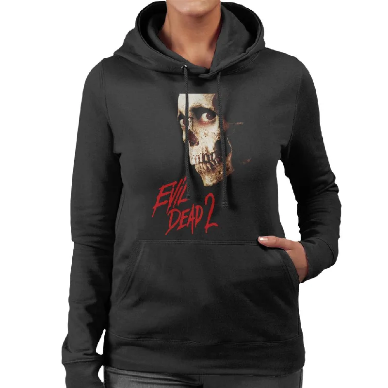 Evil Dead 2 Cinematic Skull Women's Hooded Sweatshirt Hoodie with Embroidery Detailed Premium