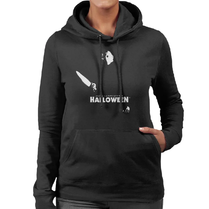 Halloween Michael Myers Silhouette In The Darkness Women's Hooded Sweatshirt Hoodie with Full-Zip Functional Layering