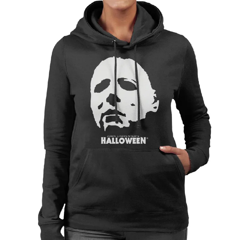 Halloween Michael Myers Silhouette Women's Hooded Sweatshirt Hoodie with Velcro Closure Adjustable Secure