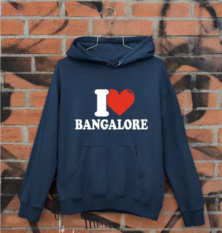 I Love BANGALORE Unisex Hoodie for Men/Women Hoodie with Cuffed Sleeves Snug Secure