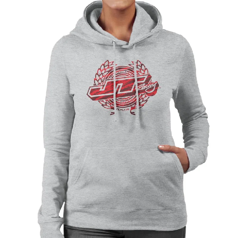 JT Racing 1969 Red Logo Women's Hooded Sweatshirt Hoodie with Strings Custom Fit Adjustable