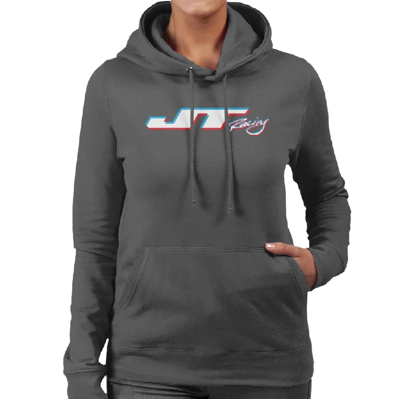 JT Racing 3D Logo Women's Hooded Sweatshirt Hoodie with Logo Branding Identity