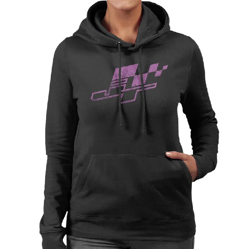 JT Racing Purple Logo Women's Hooded Sweatshirt Hoodie with Thumb Holes Functional Cozy