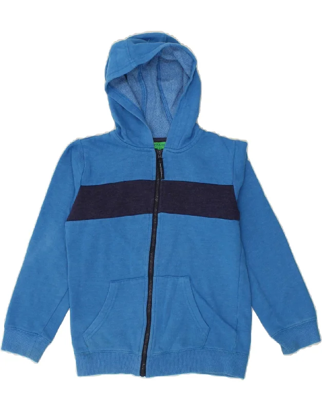 MOUNTAIN WAREHOUSE Boys Zip Hoodie Sweater 9-10 Years Blue Colourblock Hoodie with Sequins Glamorous Eye-catching