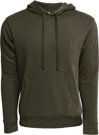 Next Level 9304 Unisex Laguna Sueded Hoodie - Military Green Hoodie with Full-Zip Functional Layering