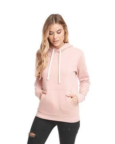 Next Level 9303 Unisex Santa Cruz Pullover Hooded Sweatshirt - Desert Pink Hoodie with Slim Fit Tailored Modern