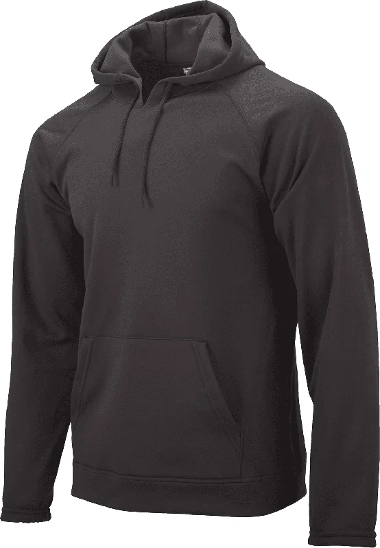 Paragon 305 Vail Performance Fleece Hoodie - Graphite Hoodie with Button Placket Classic Preppy