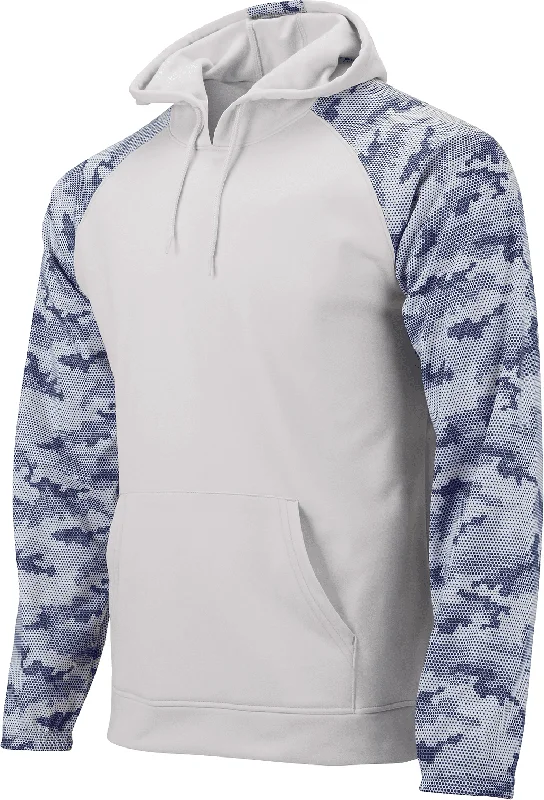 Paragon 306 Tahoe Camo Fleece Hoodie - Aluminum Navy Hoodie with Hem Ribbing Snug Secure