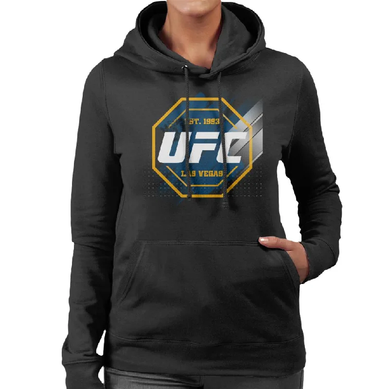 UFC Octagon Streak Logo Women's Hooded Sweatshirt Hoodie with Turtle Neck Cozy Winter