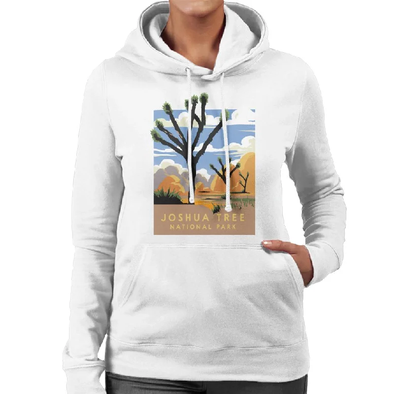 US National Parks Joshua Trees In The Distance Women's Hooded Sweatshirt Hoodie with Gradient Ombre Colorful