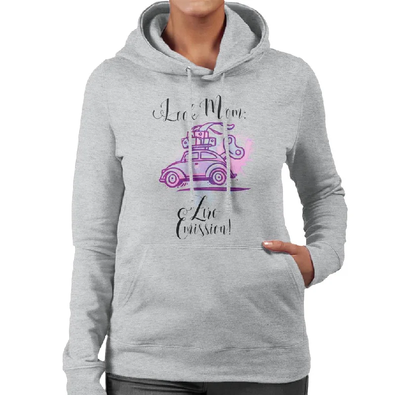 Volkswagen Look Mom Zero Emission Women's Hooded Sweatshirt Hoodie with Embroidery Detailed Premium