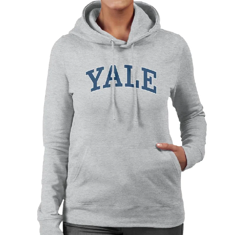 Yale University Blue Block Logo Women's Hooded Sweatshirt Hoodie with Gradient Ombre Colorful