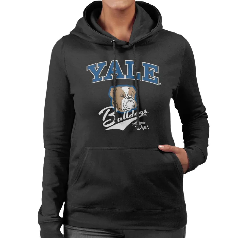 Yale University Bulldogs Athletic Dept Women's Hooded Sweatshirt Hoodie with Drawcord Adjustable Secure