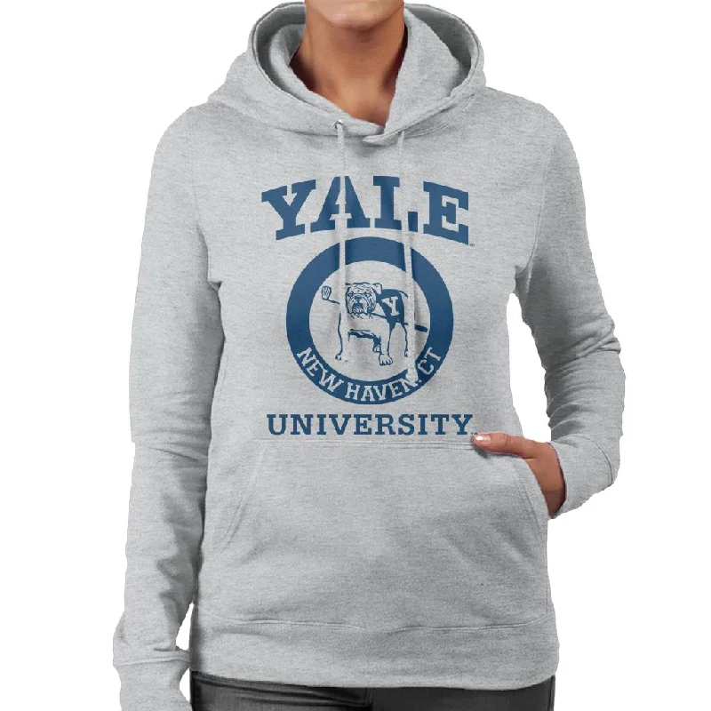 Yale University New Haven CT Women's Hooded Sweatshirt Hoodie with Ribbed Hem Stretchable Secure