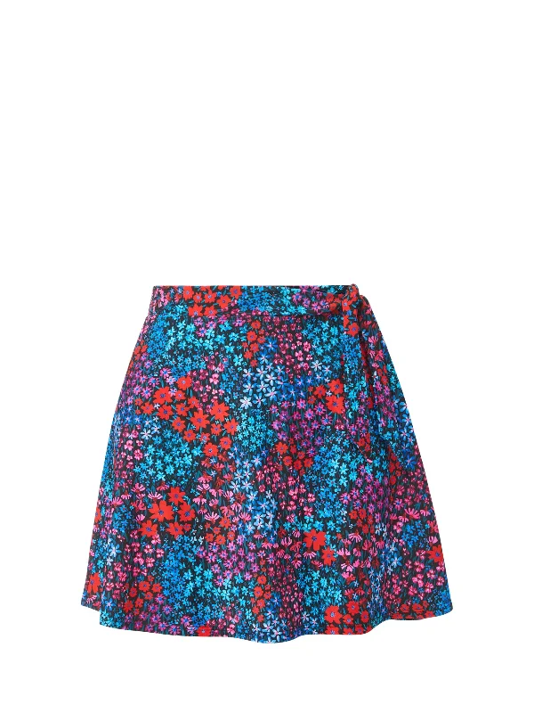 Amy Swim Skirt In Bloom modal blend skirt